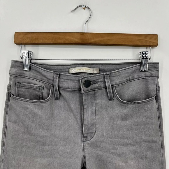 Athleta Jeans Women's Size 4 Gray Cotton‎ Blend Stretch Mid Rise Ankle Zip Fly - Picture 4 of 11